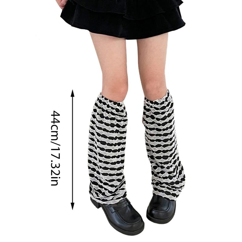 Campus Style Leg Warmers Gothic Ruffle Long Socks Leggings Gaiters Autumn Winter Flare Cuffs Ankle Heaps Socks