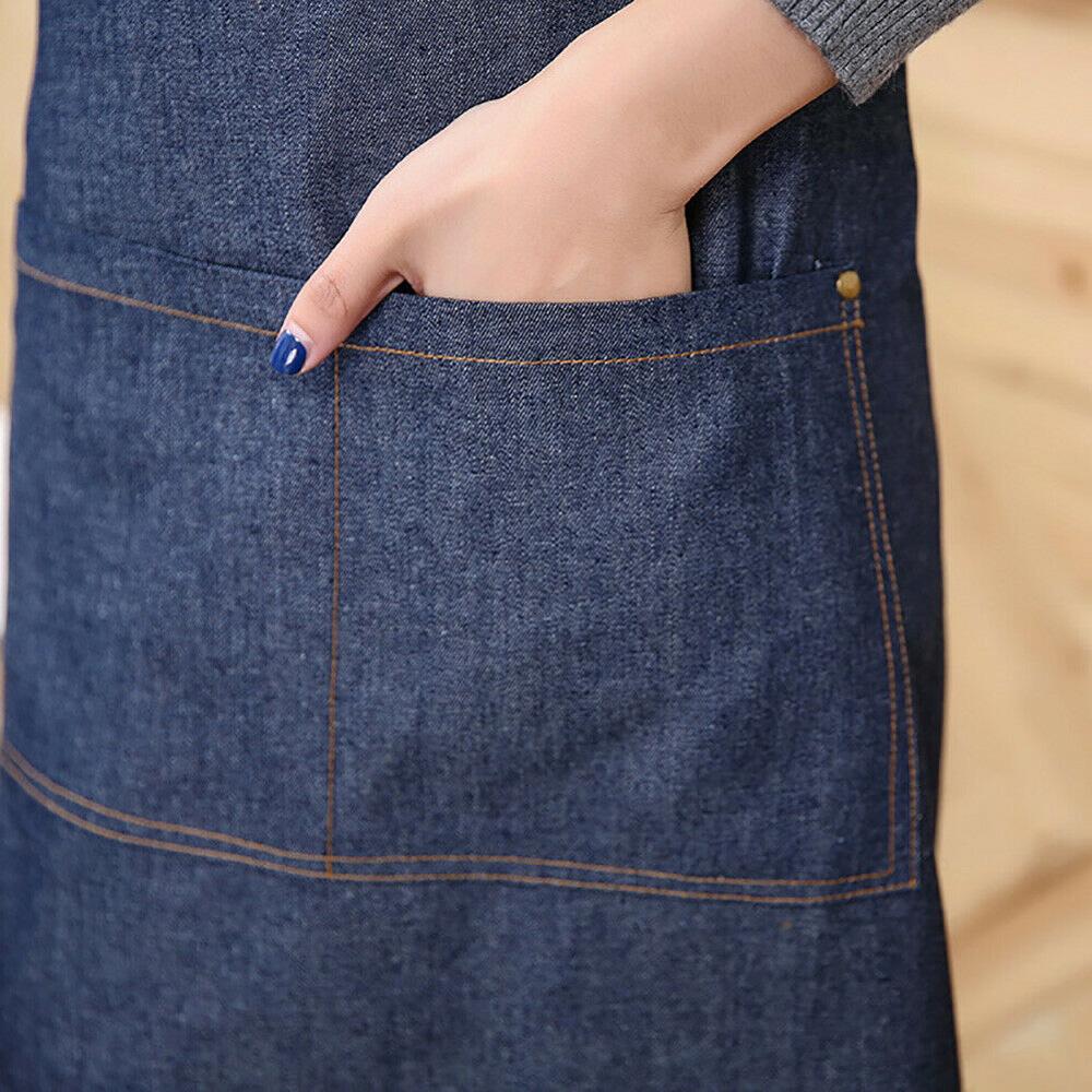 For BBQ Cooking Baking Kitchen Accessories Women Chef Cleaning Tool Denim Apron Bib Burp Cloth