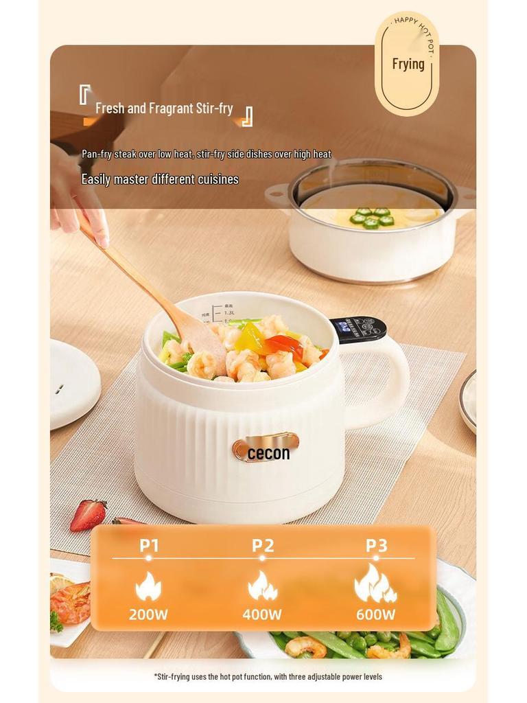 Smart Ceramic Rice Cooker: Multifunction Steaming, Cooking & Stir-Fry Pot with Removable, Washable Parts