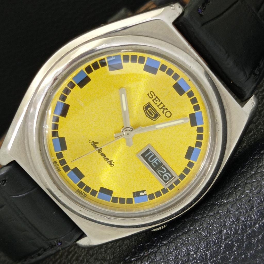 

ВИНТАЖНЫЕ МУЖСКИЕ ЧАСЫ SEIKO 5 AUTOMATIC 7009A ЯПОНИЯ С ЖЕЛТЫМ ЦИФЕРБЛАТОМ a500073-2 R151a-a500073