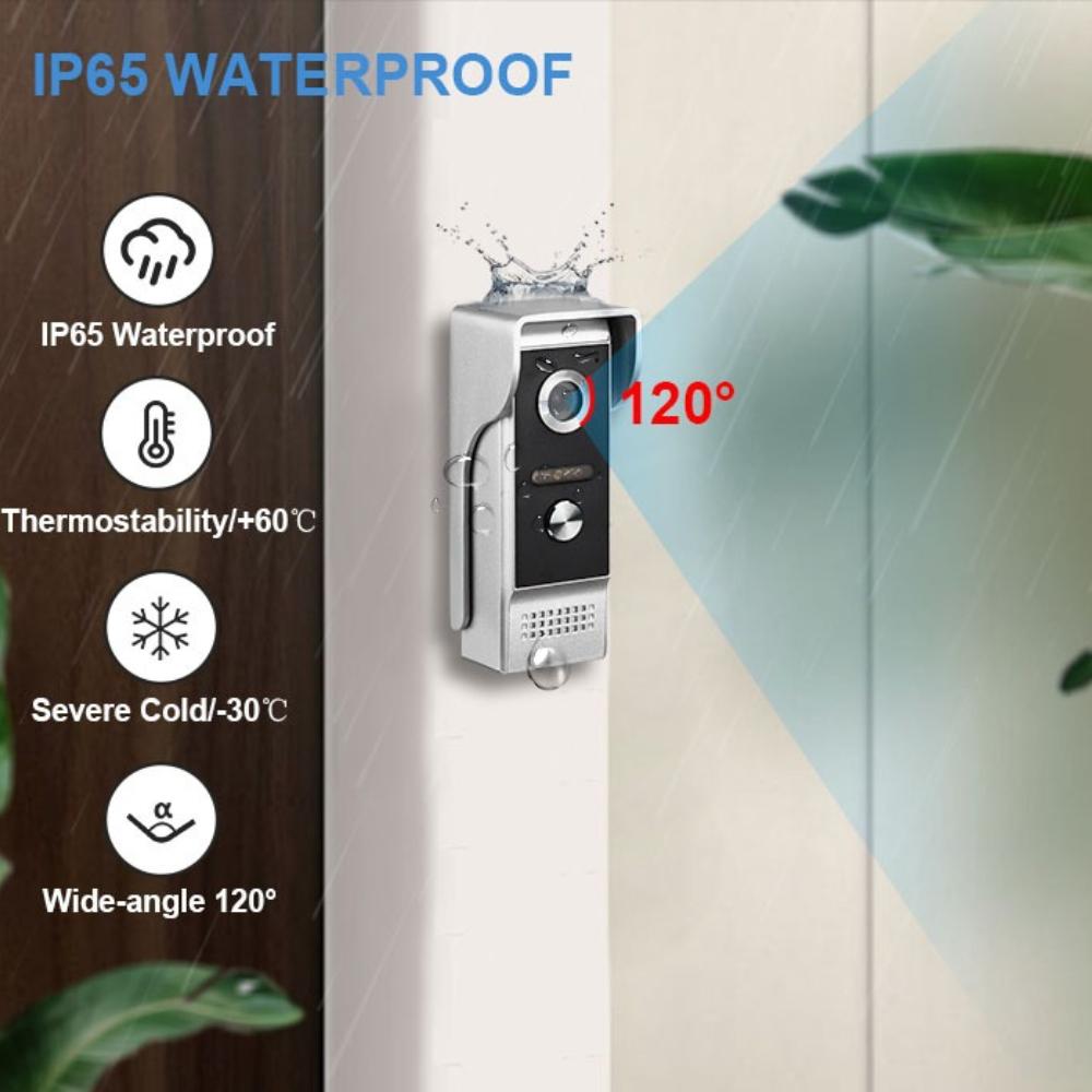 Smart Video Intercom WiFi 9 Inch Monitor with Doorbell Camera Wired Video Door Phone Intercom System for Villa Apartment