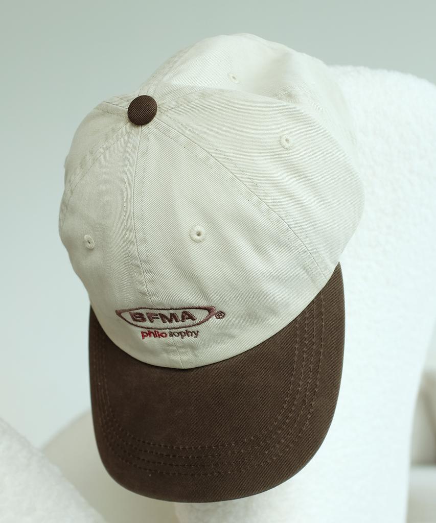 Beollunpeulenjeu Bfma Philosophy Two-Tone Washed Ball Cap Brown