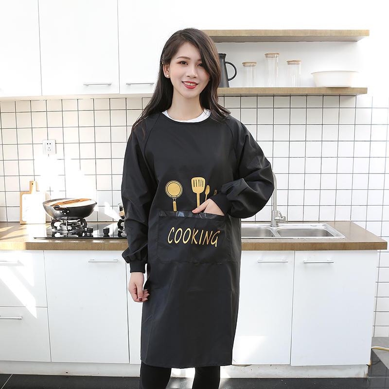 Waterproof Oil-Proof Kitchen Apron with Hand Towel