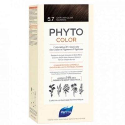Phyto Color Permanent (Vegetable Dye) Hair Dye - 5.7 CHATAIN CLAIR MARRON