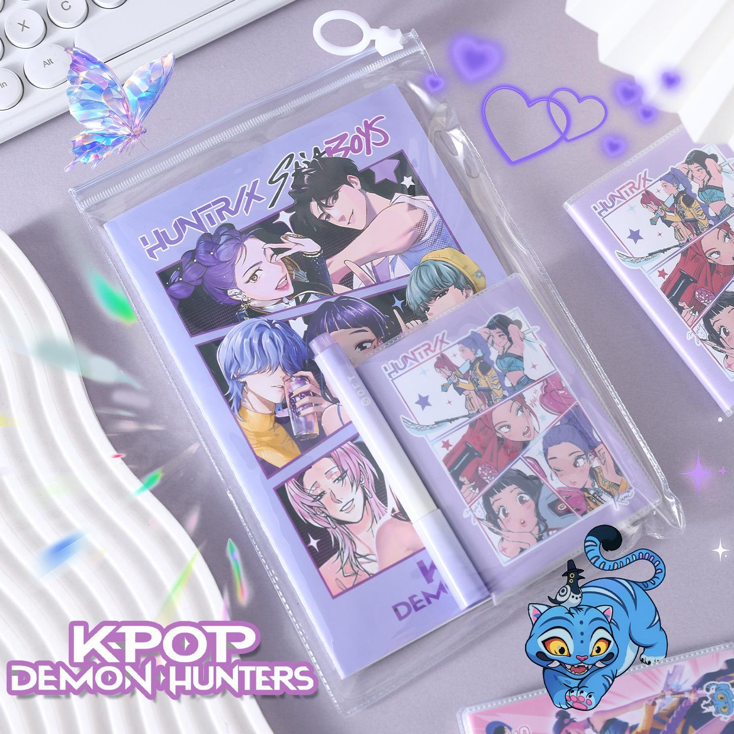 

KPOP Huntrix Набір Канцелярського Приладдя Практичне Шкільне Приладдя Нагорода для Студента Маленький Подарунок Сувенір для Вечірки з Нагоди Дня Народження