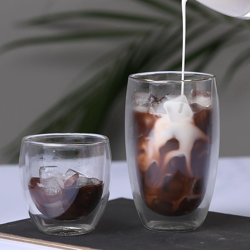Double-Layer Transparent Heat-Insulating Glass Tea Cup Set