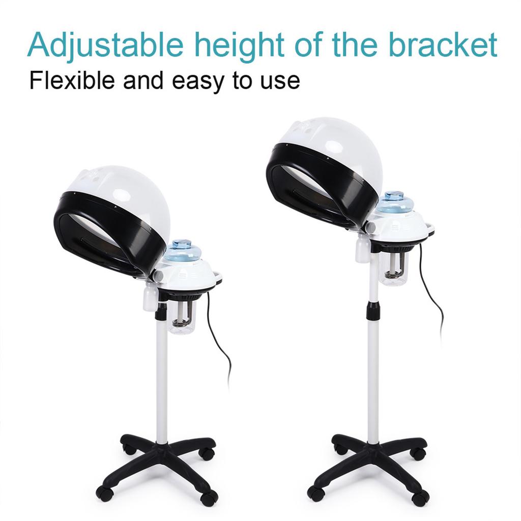Salon Spa Hair Steamer Rolling Stand Hooded Hair Coloring Perming Conditioning Steamer