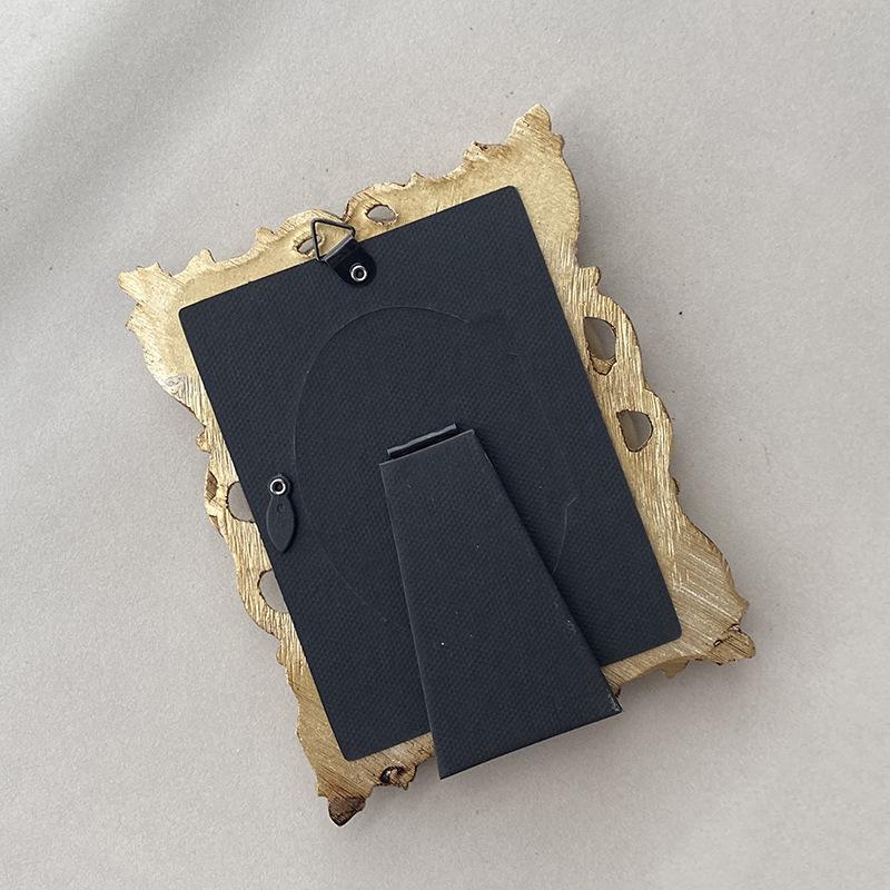 European Retro Resin Rectangular Photo Frame - Creative Carved Desktop Display for Weddings