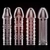 Textured Silicone Delay Sleeve with Studded Surface Male Enhancement Endurance Trainer with Anal Stimulation Reusable Discreet Adult Toy