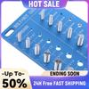 Nut and Bolt Identifier Gauge with 14 SAE & 14 Metric Sizes Screw Size Checker for Screw Nut Bolt Size Finder Classification