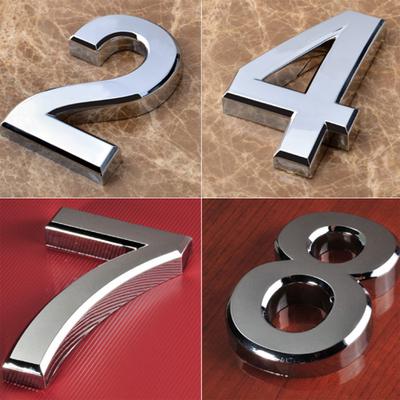 Plakette Ziffern Wohnkultur Adresse Silber Modern Vergoldet Scutcheon Nummer 1pc Neue Aufkleber Platte Zeichen Hotel Tür 5cm Haus HOT Handmade