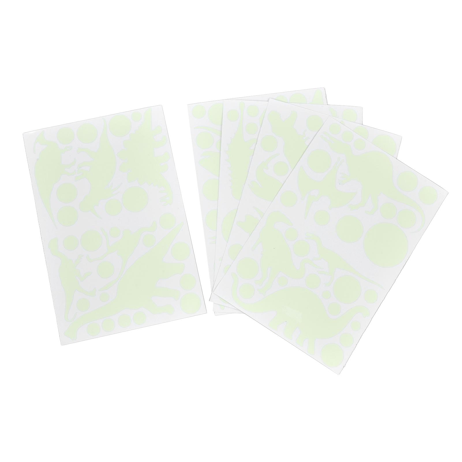 

5 шт. Світні наклейки на стіну з малюнком динозавра, люмінесцентні декоративні наклейки на стіну для дитячої кімнати, стелі, вечірки