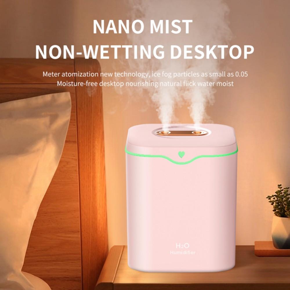 Double Spray USB Air Humidifiers 2000ML Large Capacity Water Tank Essential Oils Aromatherapy Machine Home Office Air Purify