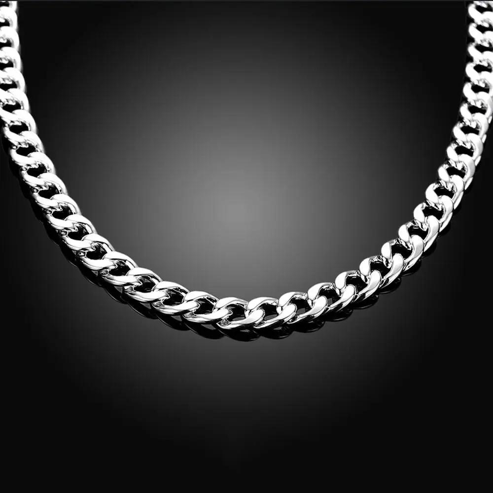 925 Sterling Silver 10MM Exquisite Noble Gorgeous Charm Fashion For Men Women Necklace Jewelry