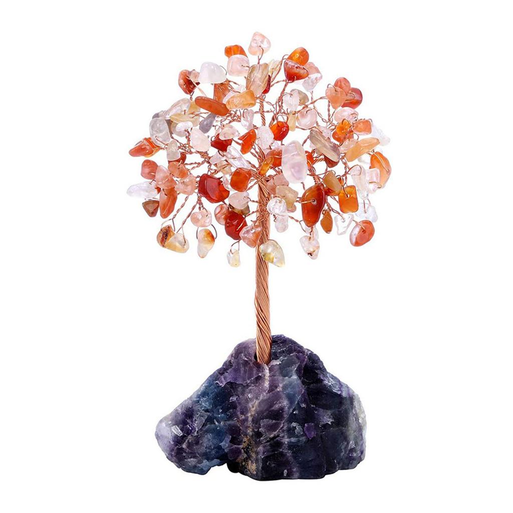 Crystal Stone Money Tree Home Decor With Copper Wire Base Imitation Appearance Crystal Stone Tree