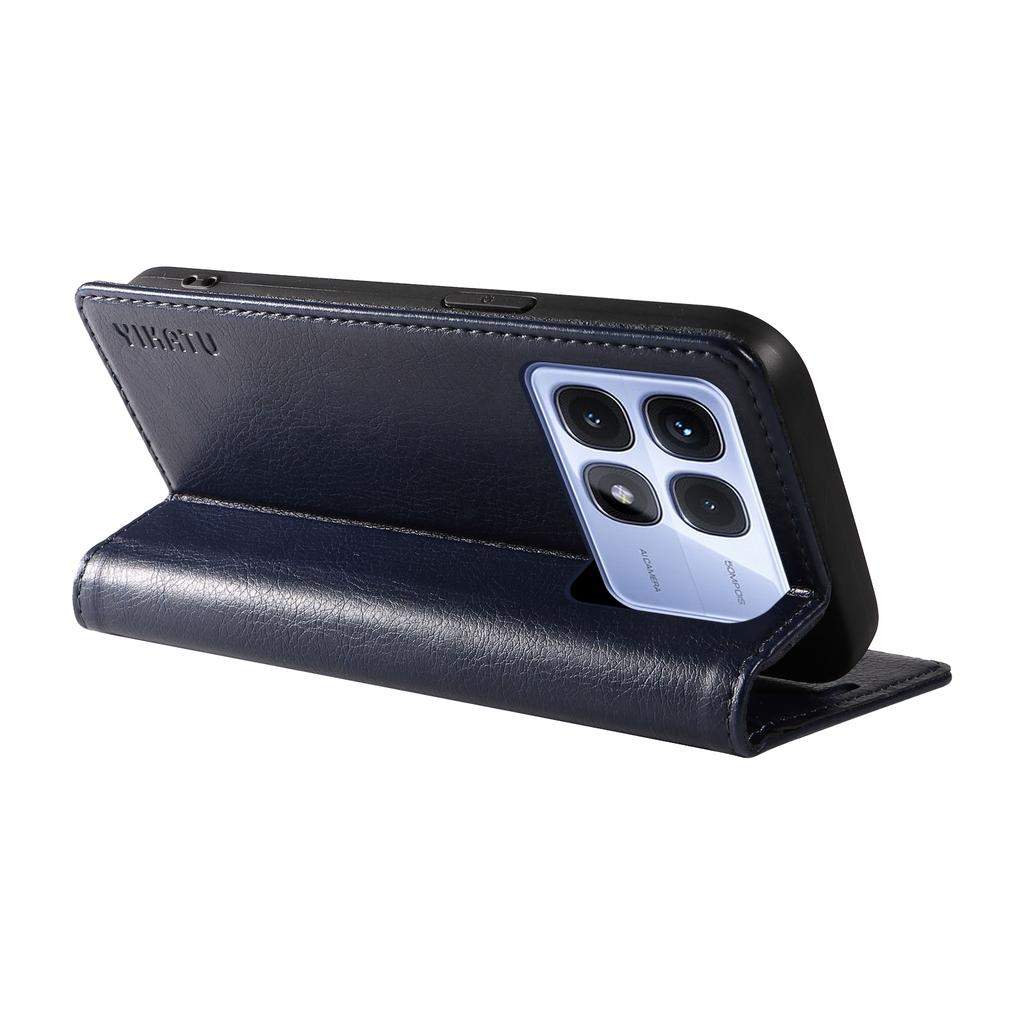 YIKATU YK-006 For Xiaomi Redmi K70 Ultra Case Wallet Litchi Grain Leather Phone Cover Magnetic Auto-Absorbed
