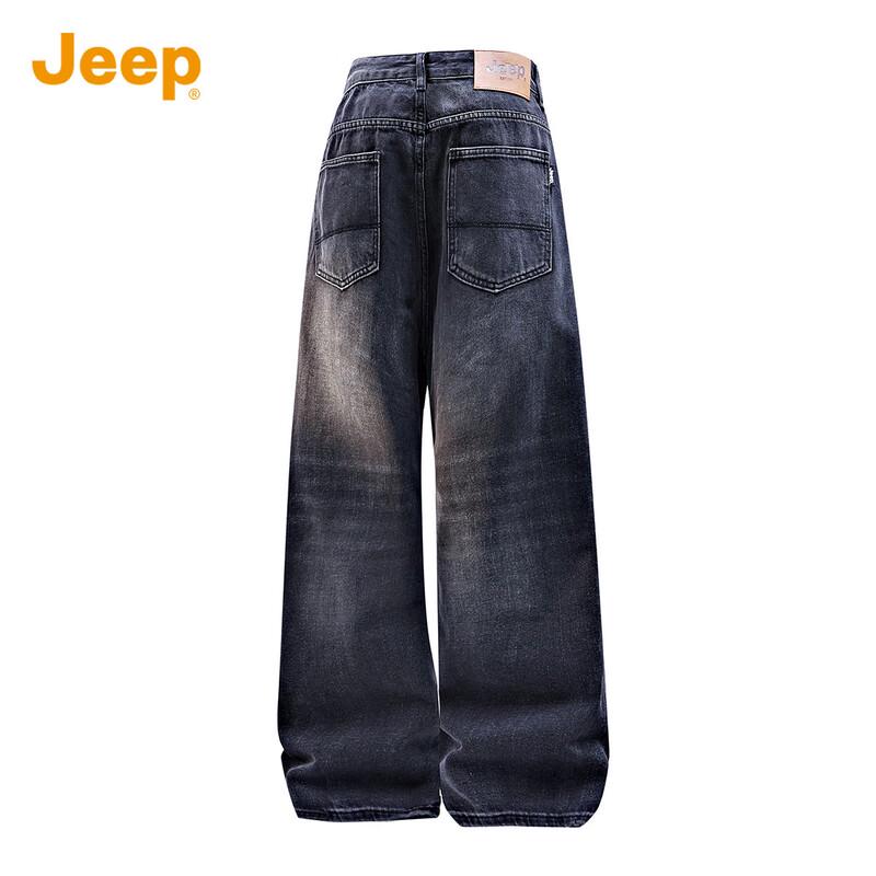 Jeep Men's Autumn/Winter Loose Fit Straight-Leg Jeans