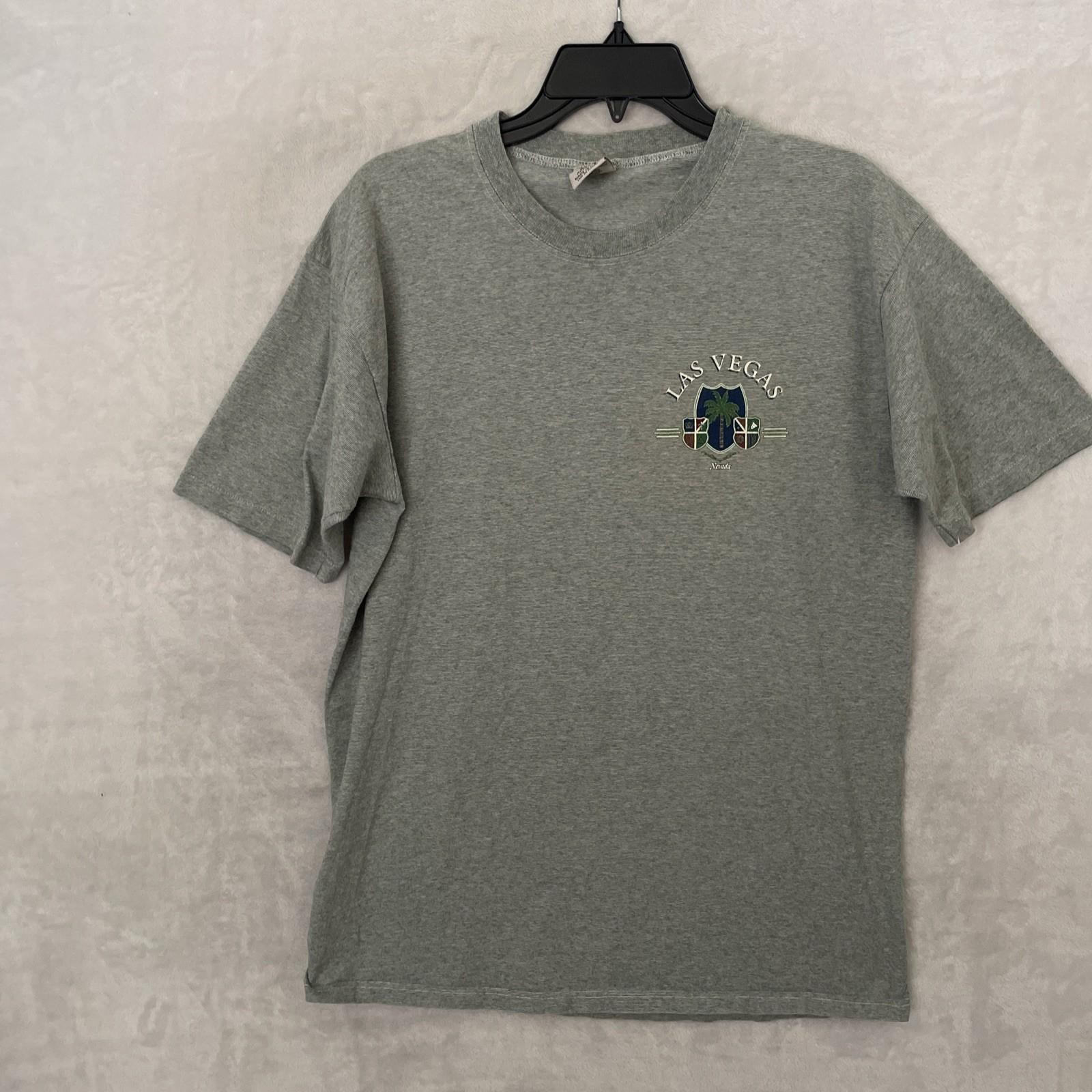 Cal Cru Mens T Shirt Gren Graphic Destination Las Vegas Large Cotton VTG 90s S разноцветный