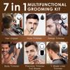 Hatteker Electric Hair Trimmer Carving Oil Head 7-in-1 Beard Nose Hair Trimmer - Precision Grooming Clippers