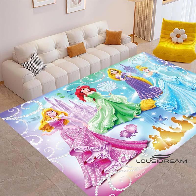 This Disney pink princess-themed rug is suitable for girls' bedrooms, bedside tables, living rooms, sofas, floor mats, children'