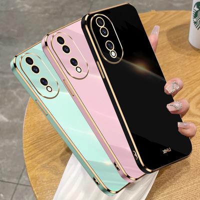 Glitter Bling Square Plating TPU Phone Case For Huawei P50 P50E Honor 80 70 60 50 Pro SE X8 5G Shockproof Bumper Soft Silicone Cover
