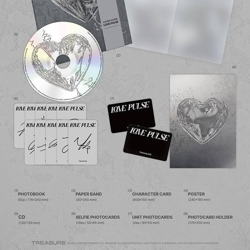 TREASURE – 3rd Mini Album [LOVE PULSE] (METAL / ROCKCHIC / STREET Ver.)