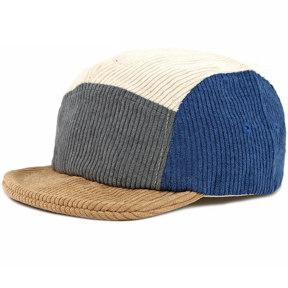 HT5005 Baseball Cap Patchwork Autumn Winter Cap Men Women Short Brim Corduroy Baseball Hat Male Female Adjustable Snapback Cap