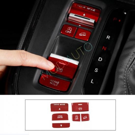 Red For Honda CRV CR-V -2024 Aluminum Console Gear Shift Button Cover Trim
