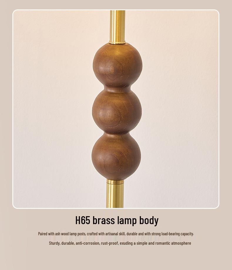 Elegant Zen All-Copper Fabric Desk Lamp for Bedroom Ambiance