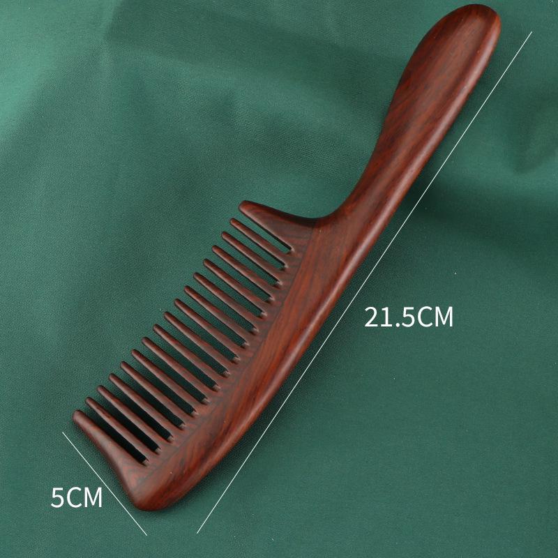 

Расческа из сандалового дерева премиум-класса – Антистатическая, для завивки, зубья средней и крупной густоты, массажная и разглаживающая парикмахерская расческа.