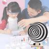 Kids Diy Optical Illusion Doodle Spinner School Learning Toy Customizable Wooden Material