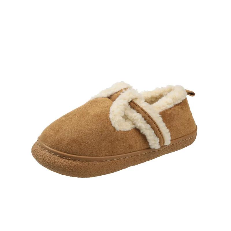 

Модные хлопковые низкие женские туфли 2024 года, осень и зима, новые толстые подошвы, термоизоляционные вулканизированные туфли на плоской подошве, Zapatos Mujer 40-41 хаки