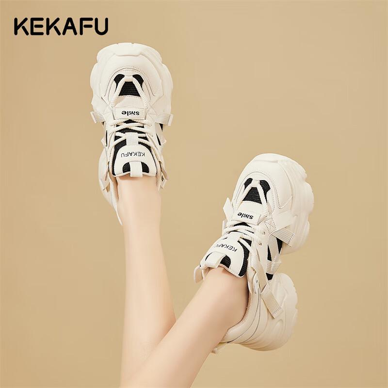 Kekafu Women s Platform Casual Dad Shoes 37