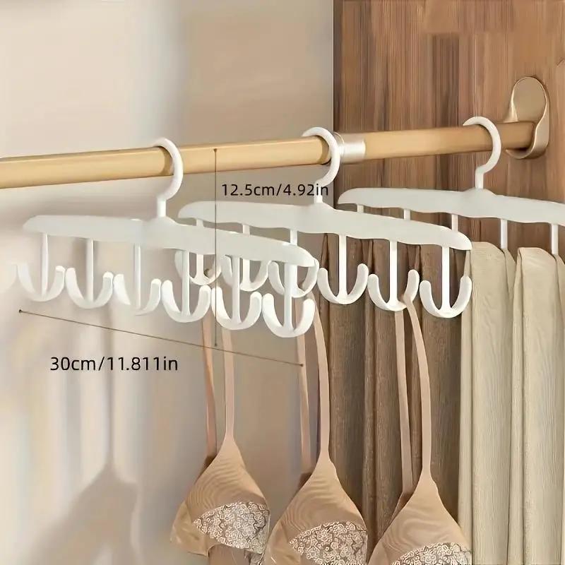 12-hook Wavy Seamless Underwear Hanger, A Household Hat, Scarf and Bra Storage Wonder, Student Dormitory Hanger