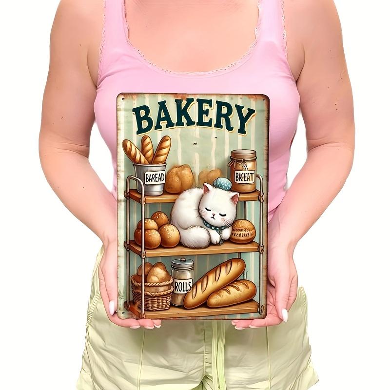 Room Decor Vintage Bakery Metal Tin Sign Iron Wall Art Rustic Kitchen for Dining Room Bedroom Garden Garage Hotel