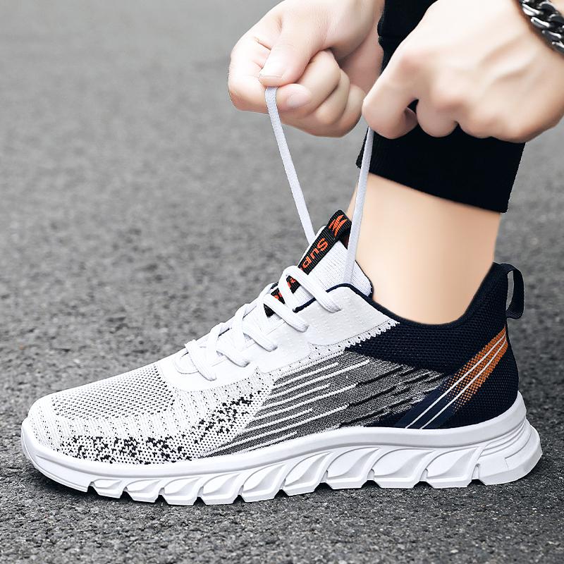 Summer New Fashion Casual Man Shoe Mesh Sneakers Thick Soled Breathable Non-slip Running Shoes Men's Shoes