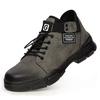 Labor Insurance Shoes Men's Anti-smashing and Anti-piercing Steel Head Rubber Sole Wear-resistant Safety Protection Work Shoes High-top Protection