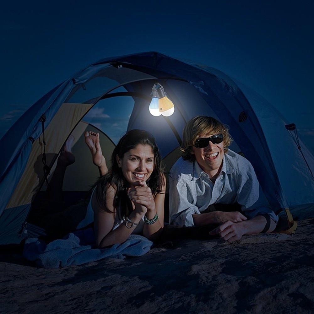 LED Outdoor Camping Lantern ABS Mini Camping Light Durable Hanging Tent Lamp Light Bulb  Fishing