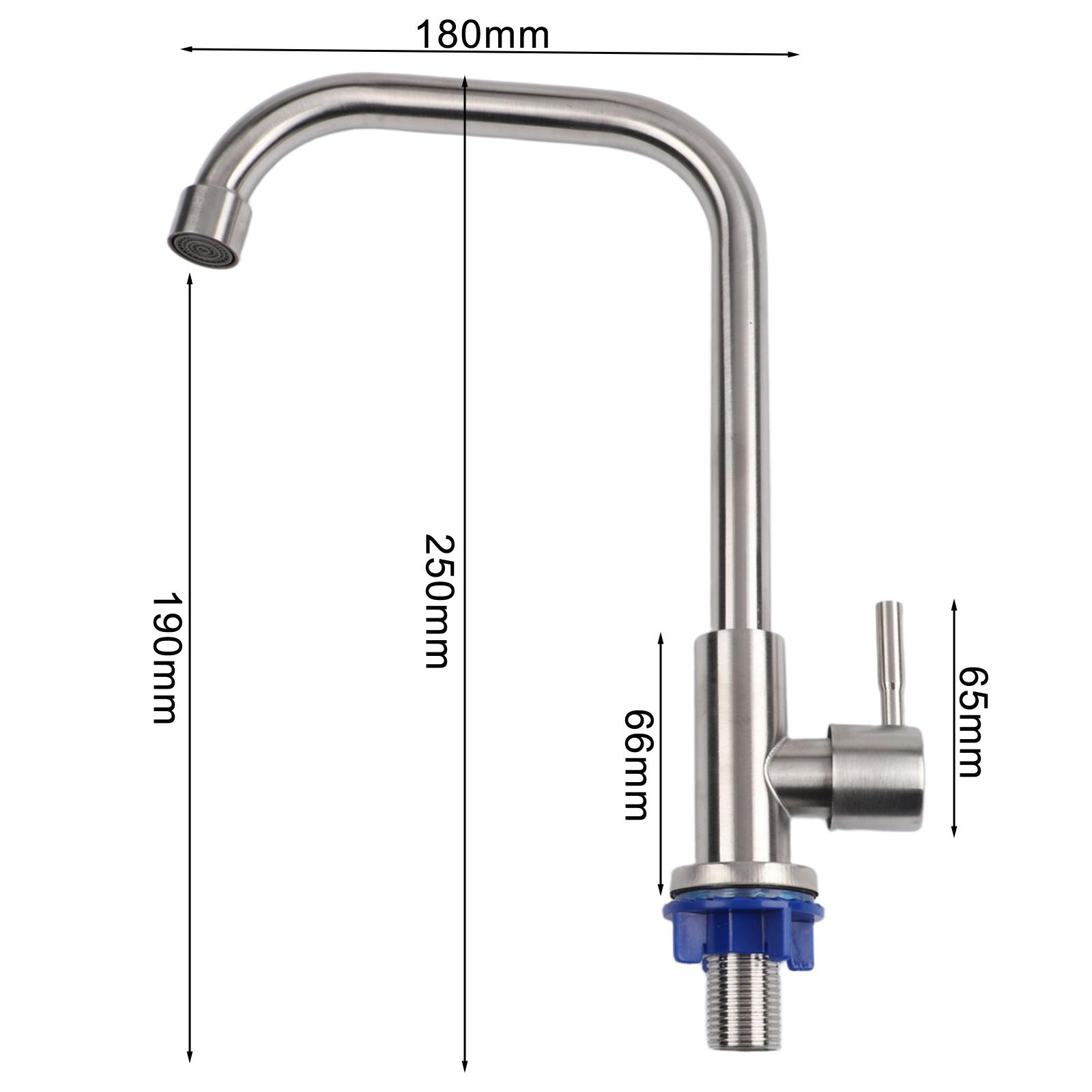 

304 Steel Faucet Stainless Steel Faucet Bar Bathroom Kitchen Energy-saving Bubbler Family Health High-quality Material Longevity China Mainland