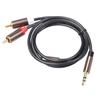9.8ft 3.5mm AUX Stereo To 2 RCA Male Audio Y Cable Adapter Cord For VCD DVD MP3