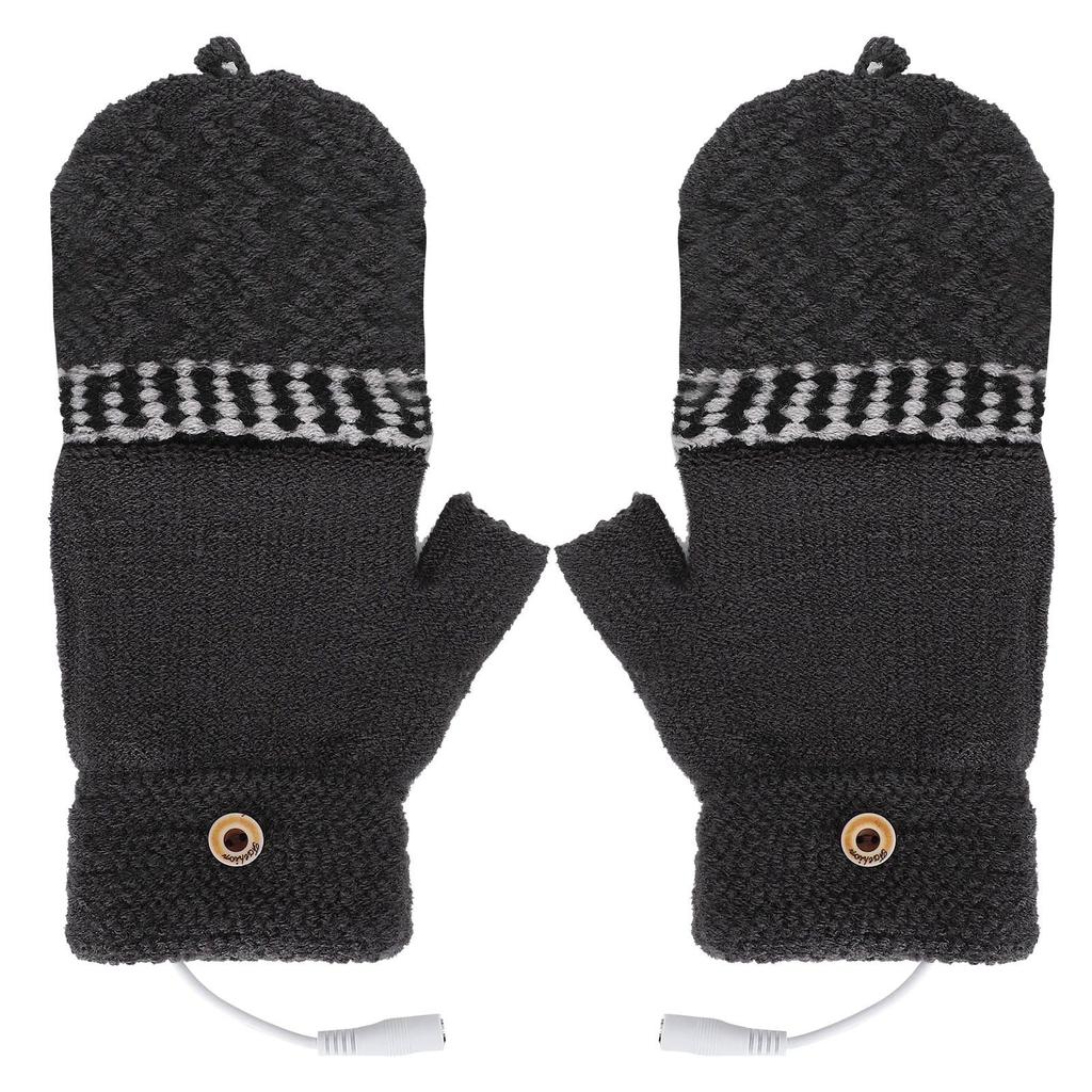 Rechargeable Heated Gloves USB Warm Laptop Glove Full Half Finger Mitten for Men