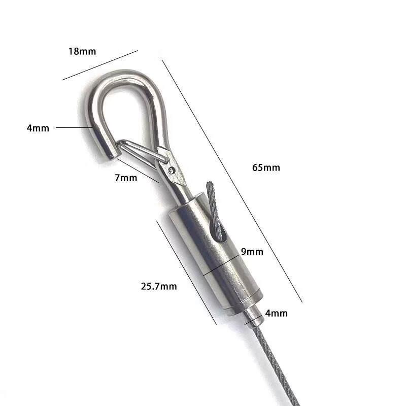 Outdoor Adjustable Steel Wire Rope with Safety Hooks