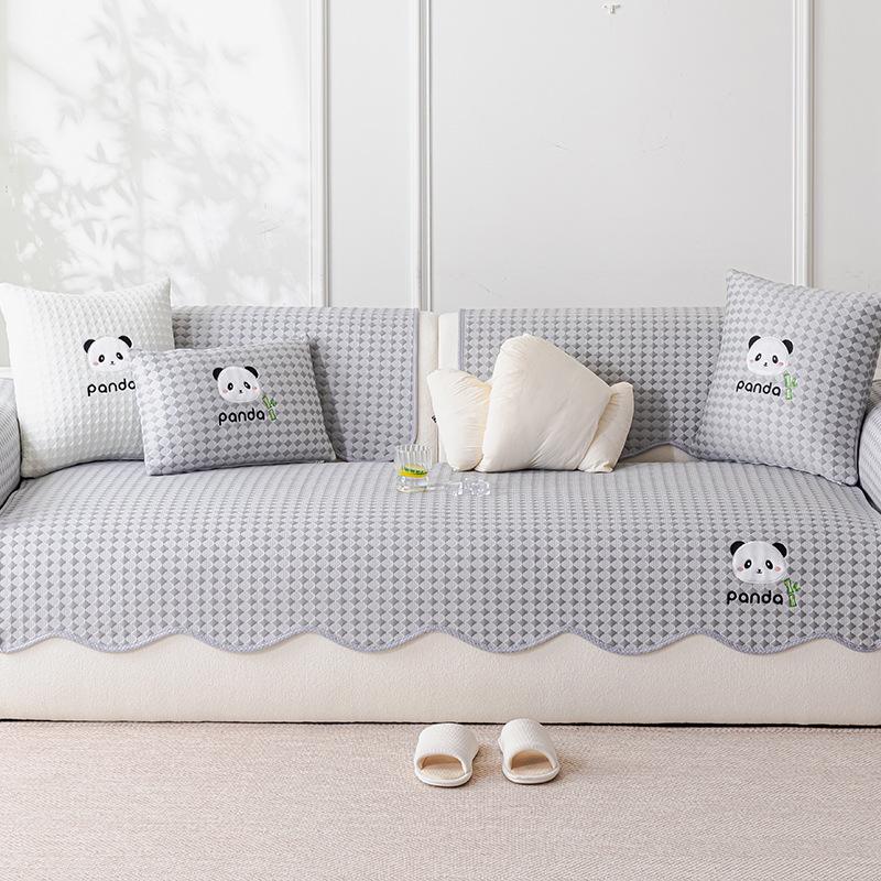 Solid Color Special-Shaped Cooling One-Piece Combination Sofa Seat Cushion  Summer New Cooling High-End Sofa Cover