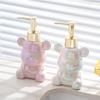 Ceramic Art Cartoon Bear Lotion Bottle, Bathroom Accessories, Household Shower Gel, Sub Packaging Bottle, Luxury Shampoo Bottle