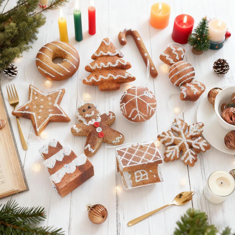 Multi-size Christmas Ornaments High-precision Molds Festive 3d Foam Christmas Ornaments for Xmas Tree Gingerbread for Holiday
