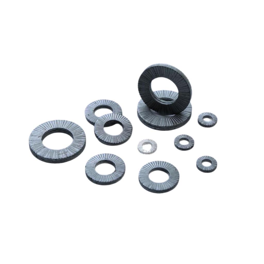 Enlarged Double Stack Self-Locking Washer, 65MN Dacromet Anti-Loosening