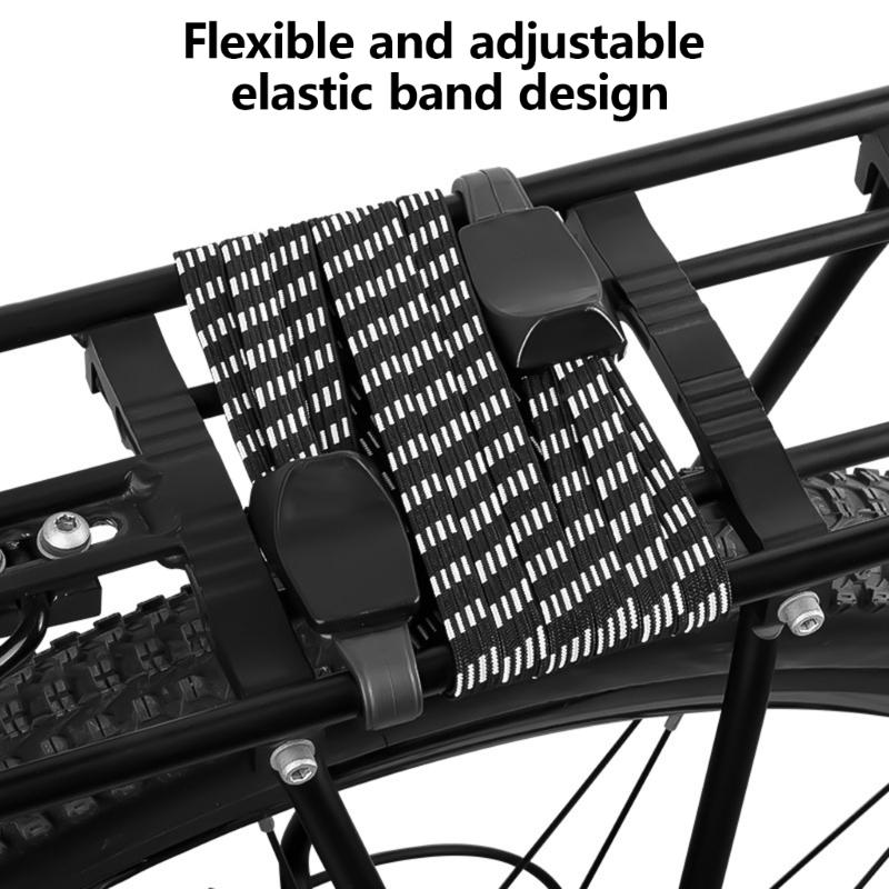 3Pcs Bike Luggage Fixed Strap Rope High Elastic Bungee Strap with Hook for Outdoor, Camping, Luggage, Bike Rack