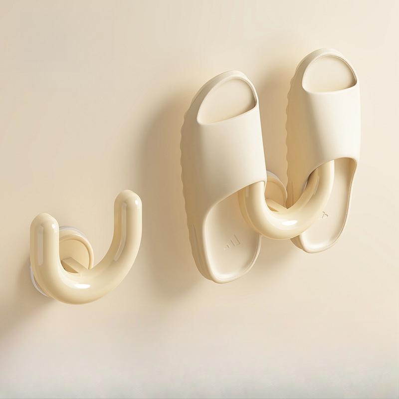 

1PC No Punching Hook ABS Mobile Storage Rack Toilet Shoe Rack Flexible Dopamine Bathroom Suction Cup