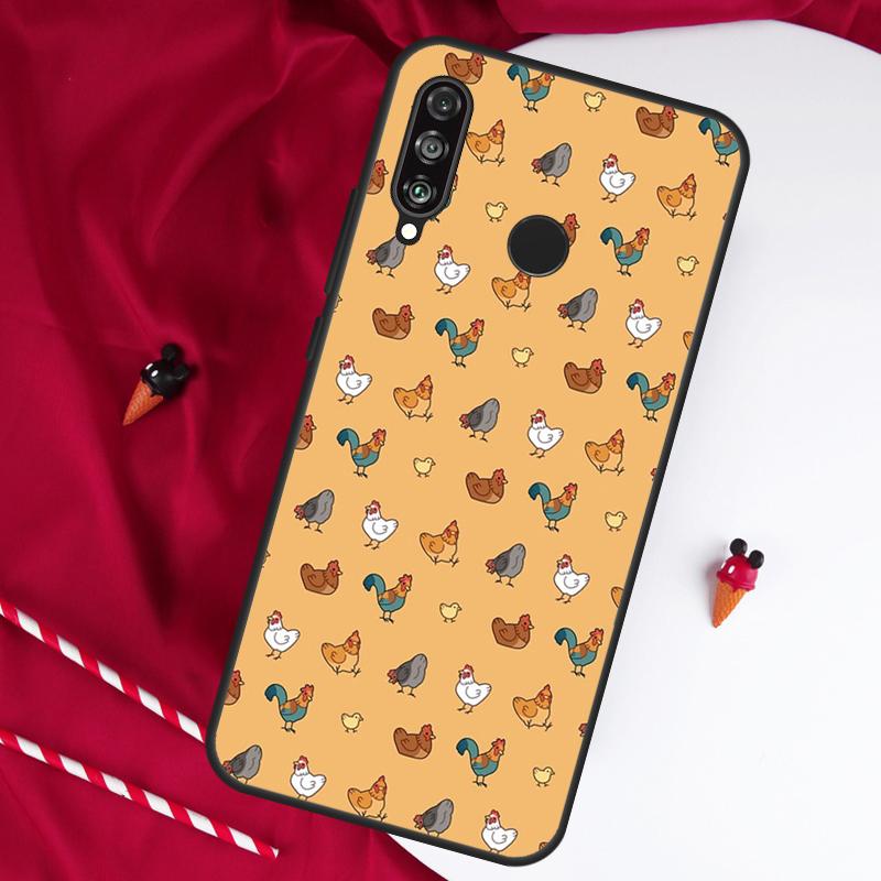 

Chicken Hen Rooster For Huawei Nova Y61 Y91 Y90 Y70 Y60 Y72 12s 12i 11i 7i 8i 9 10 SE P60 Pro P30 P40 Lite Case Huawei P20 Lite