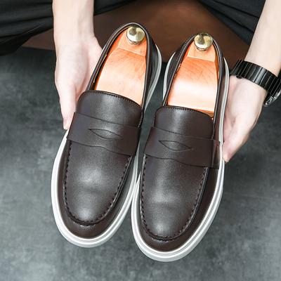 Luxury New Fashion Men's Black Brown Penny Loafter Leather Shoes Male Comfortable Sneakers Tenis Masculino Zapatos Hombre